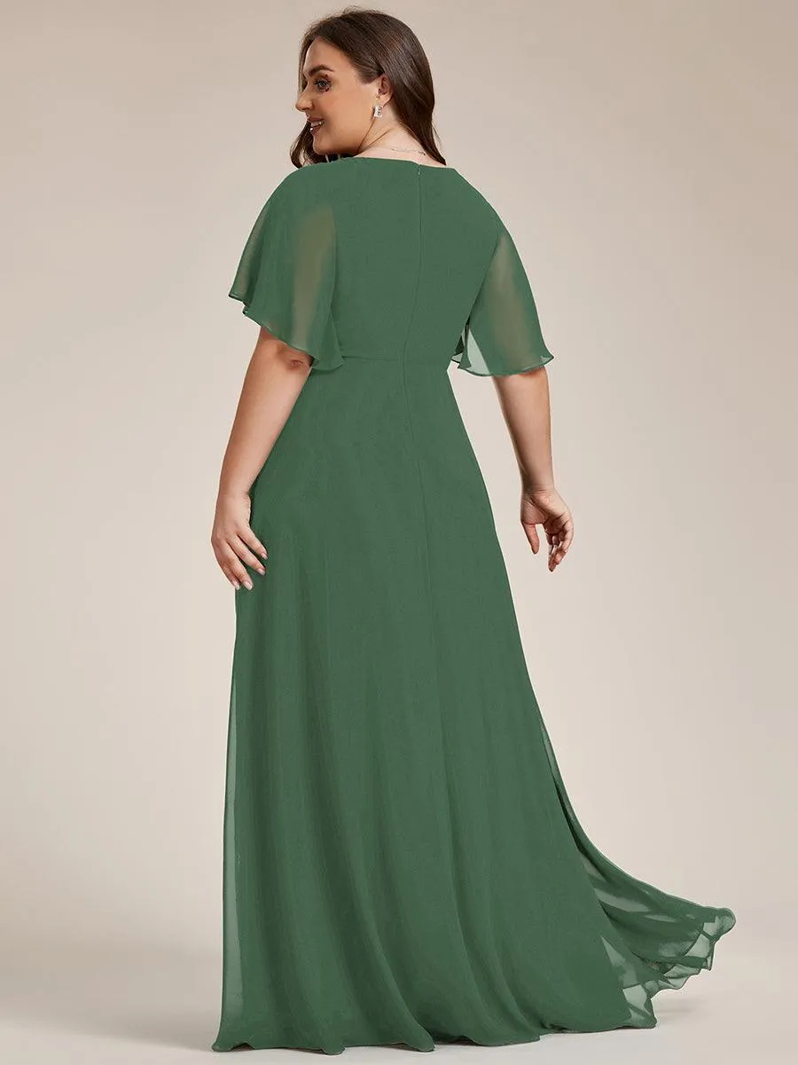 Robe de soirée de mariage élégante en mousseline de soie