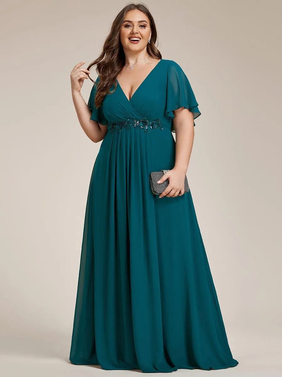 Robe de soirée de mariage élégante en mousseline de soie