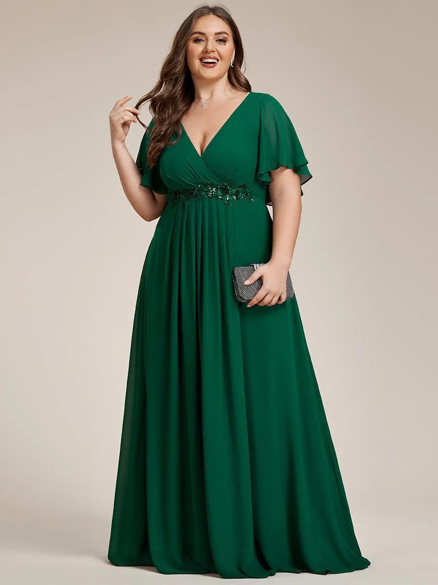 Robe de soirée de mariage élégante en mousseline de soie