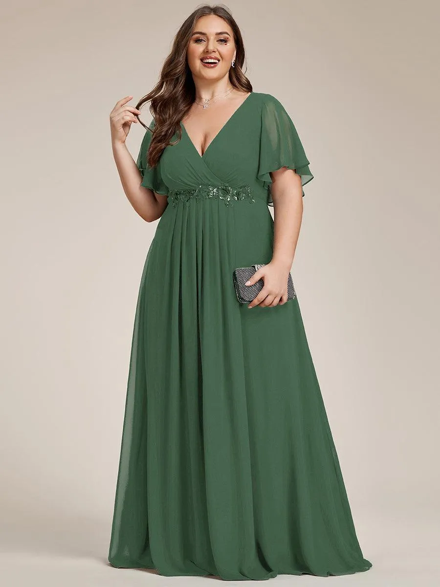Robe de soirée de mariage élégante en mousseline de soie