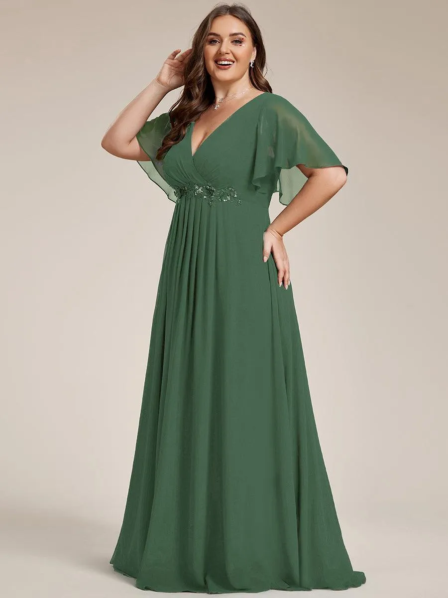 Robe de soirée de mariage élégante en mousseline de soie