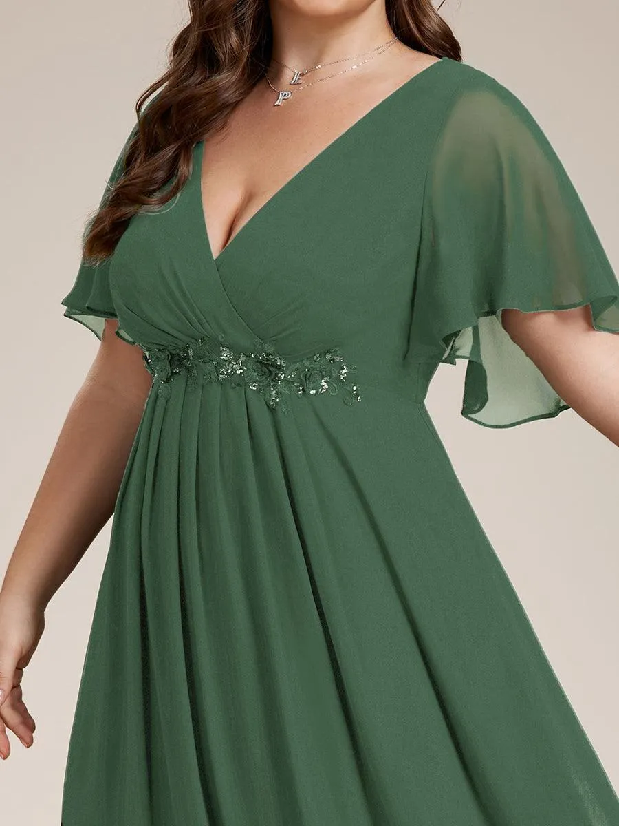 Robe de soirée de mariage élégante en mousseline de soie