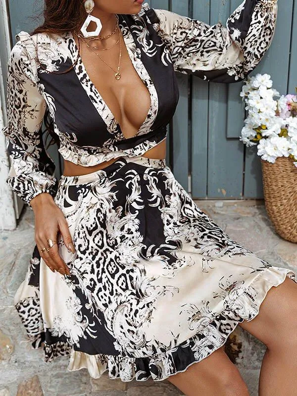 Sexy Backless Long Sleeve Mini Dress