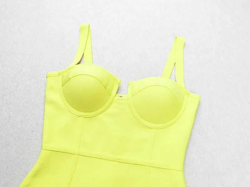 Sexy Rayon Summer Bandage Dress 2021 Celebrity Designer Fashion Party Dress