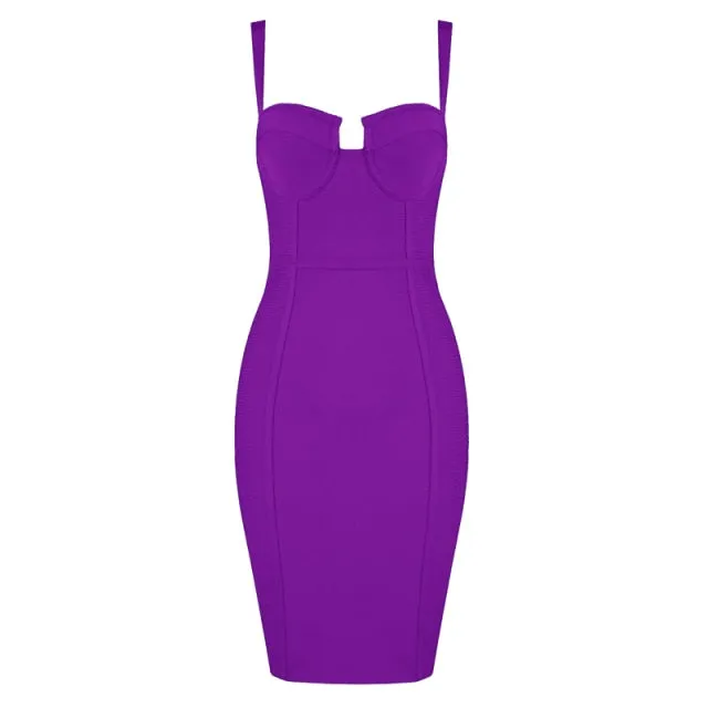 Sexy Rayon Summer Bandage Dress 2021 Celebrity Designer Fashion Party Dress