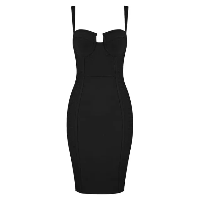 Sexy Rayon Summer Bandage Dress 2021 Celebrity Designer Fashion Party Dress