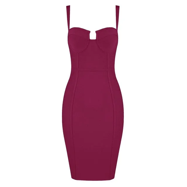 Sexy Rayon Summer Bandage Dress 2021 Celebrity Designer Fashion Party Dress