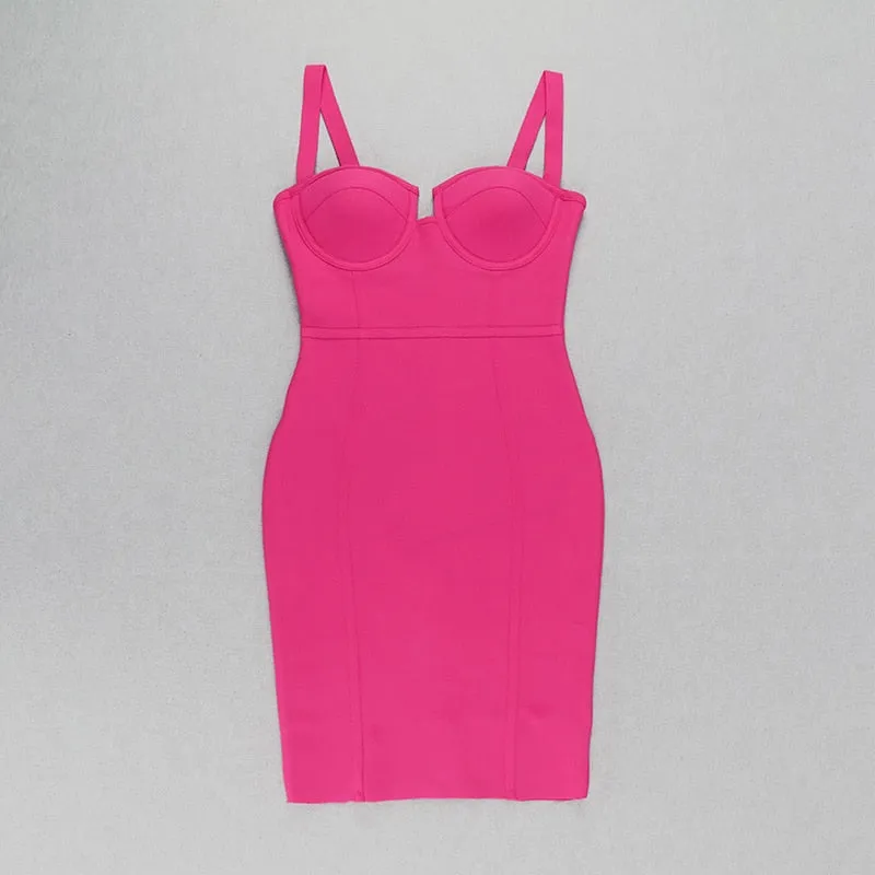 Sexy Rayon Summer Bandage Dress 2021 Celebrity Designer Fashion Party Dress