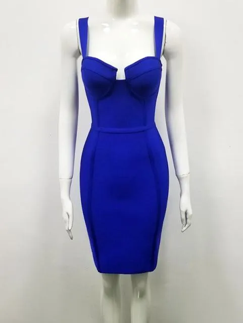 Sexy Rayon Summer Bandage Dress 2021 Celebrity Designer Fashion Party Dress