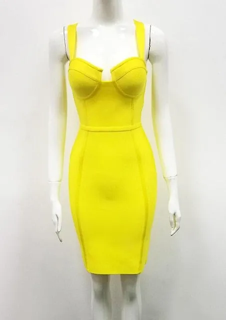 Sexy Rayon Summer Bandage Dress 2021 Celebrity Designer Fashion Party Dress