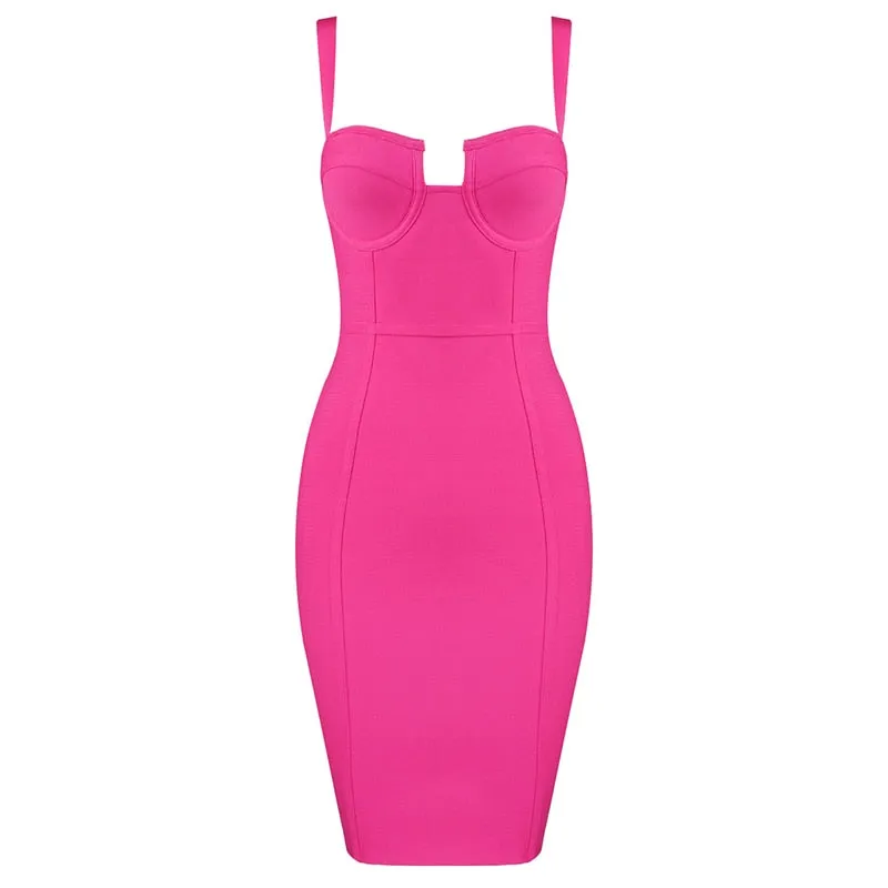 Sexy Rayon Summer Bandage Dress 2021 Celebrity Designer Fashion Party Dress