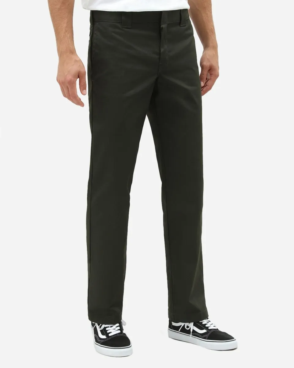 Slim Straight Work Pant - Dark Olive