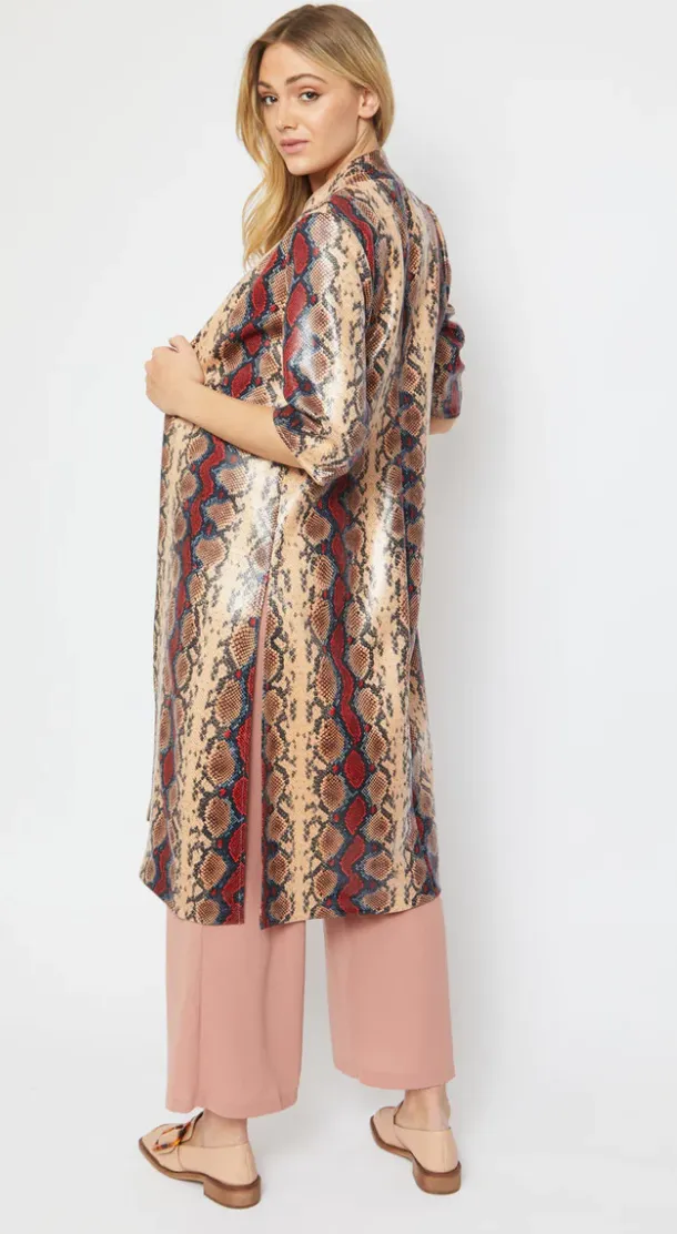 Snakeskin Maxi Jacket One Size