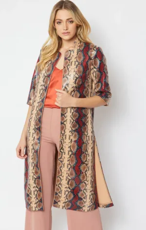 Snakeskin Maxi Jacket One Size