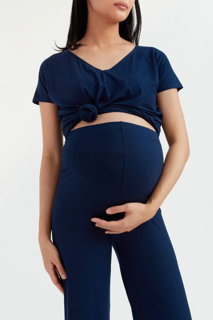 Soft Essential Bamboo Knit Wide-Leg Pant