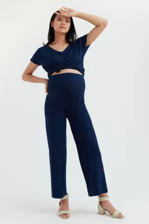 Soft Essential Bamboo Knit Wide-Leg Pant