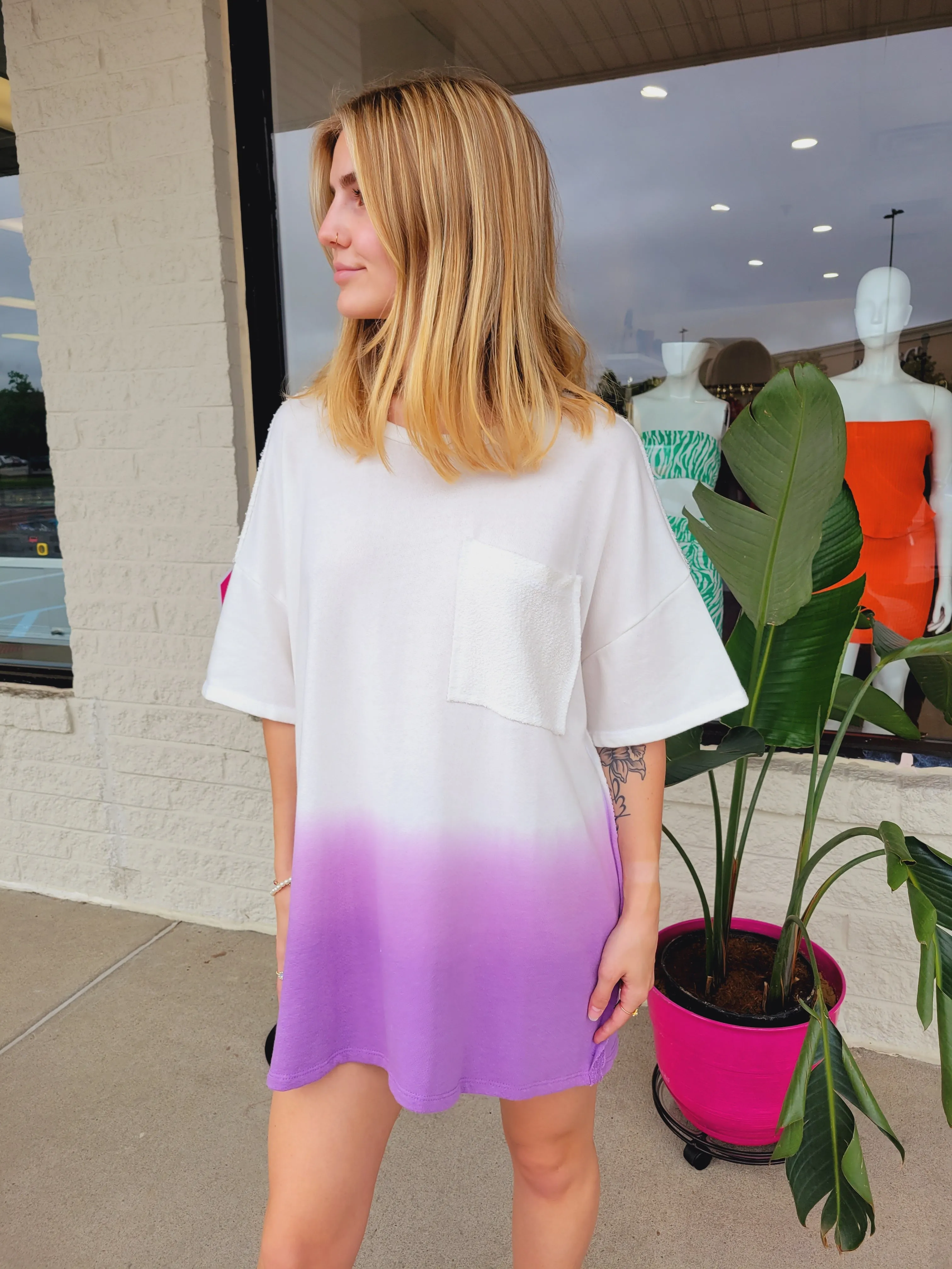 Spring Ombre Tee-Purple