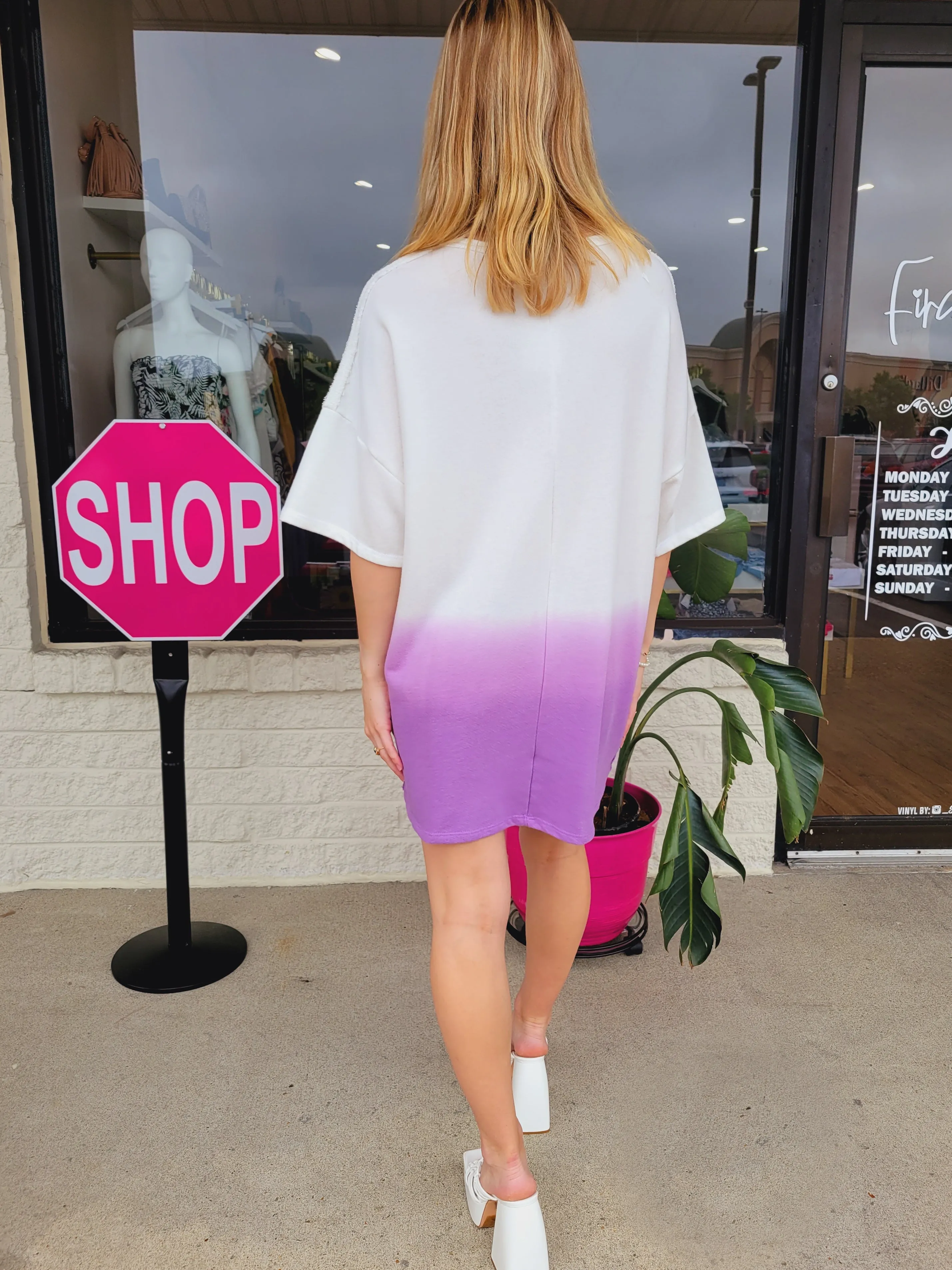 Spring Ombre Tee-Purple