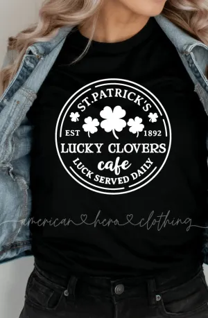 St. Patrick's Lucky Clovers Cafe Tee