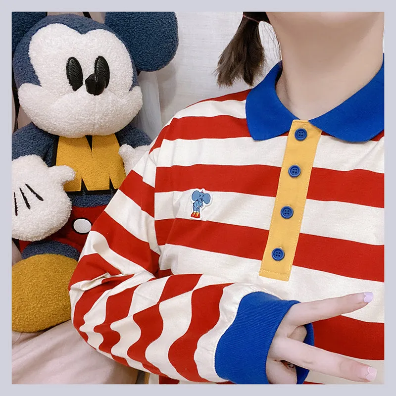 STRIPED LOOSE LONG SLEEVE   KF83467