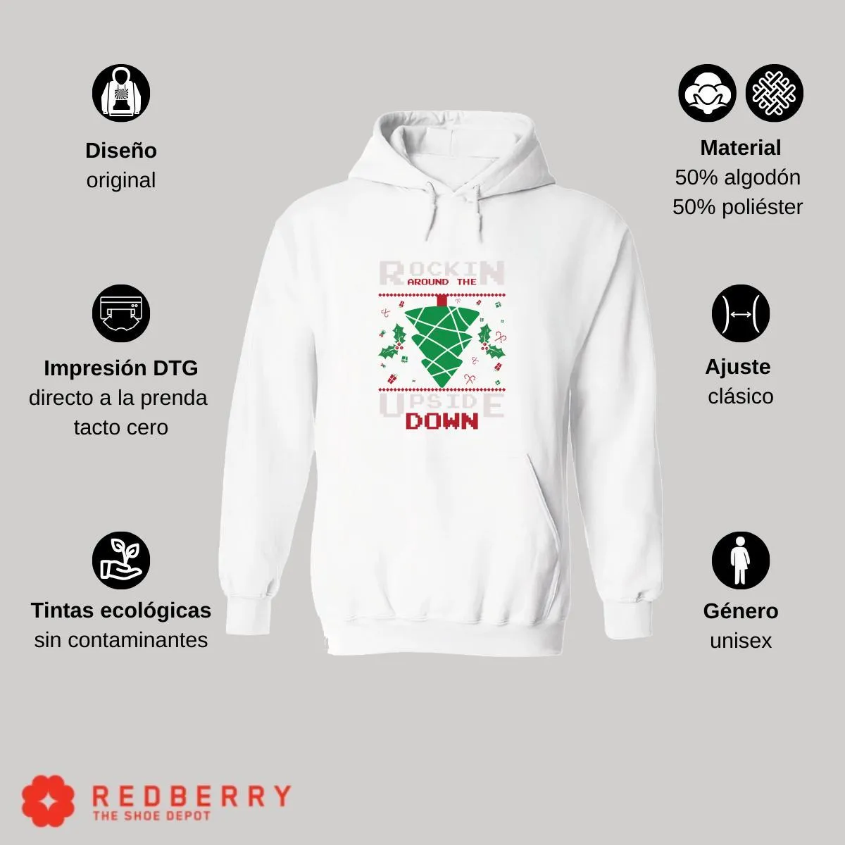 Sudadera Deportiva Hombre Navideña Hoodie 015