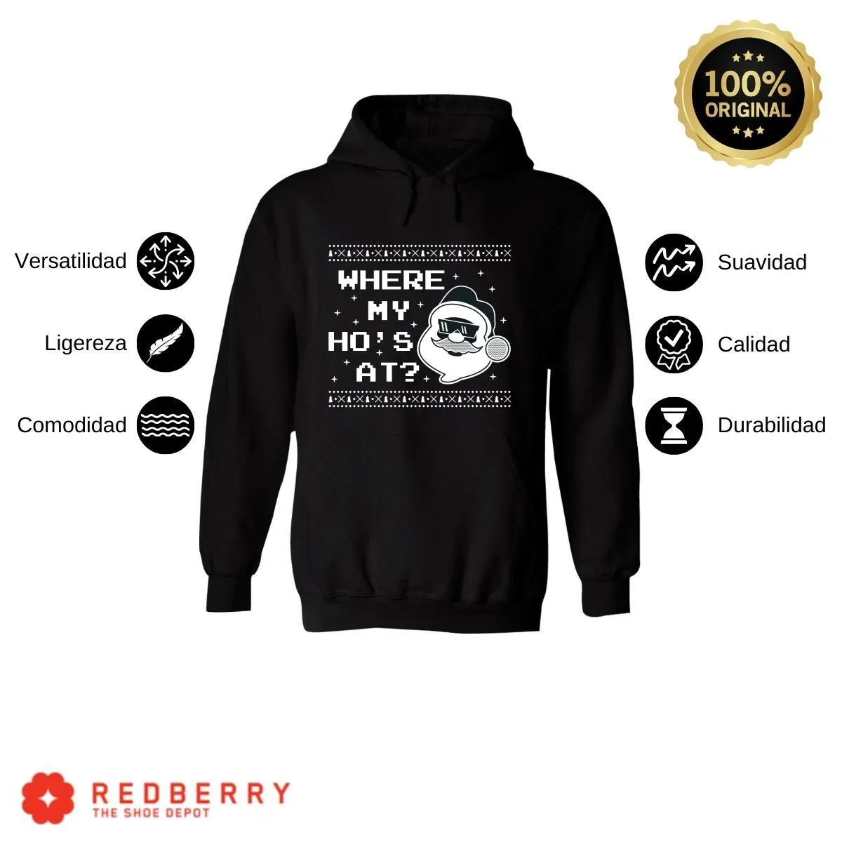 Sudadera Deportiva Hombre Navideña Hoodie 017