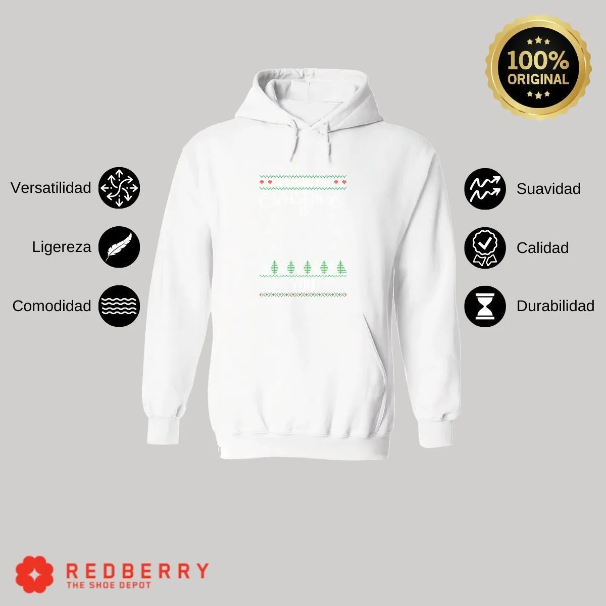 Sudadera Deportiva Hombre Navideña Hoodie 023