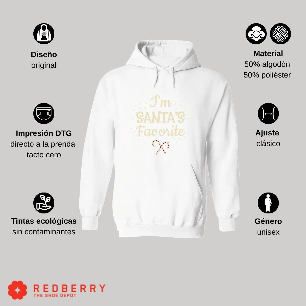 Sudadera Deportiva Hombre Navideña Hoodie 035