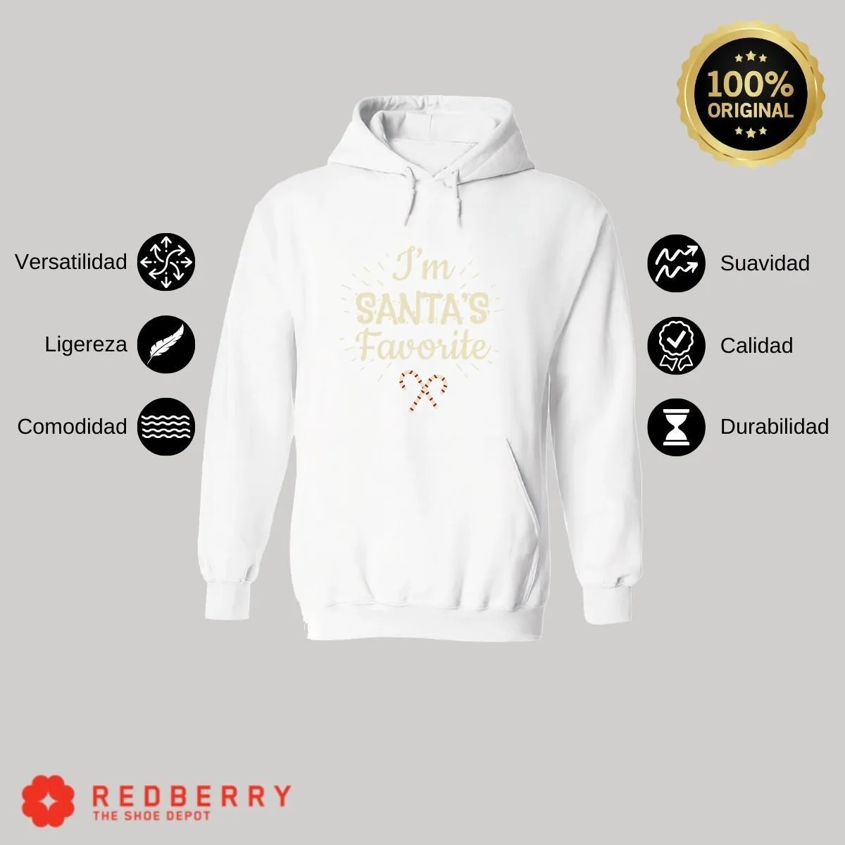 Sudadera Deportiva Hombre Navideña Hoodie 035