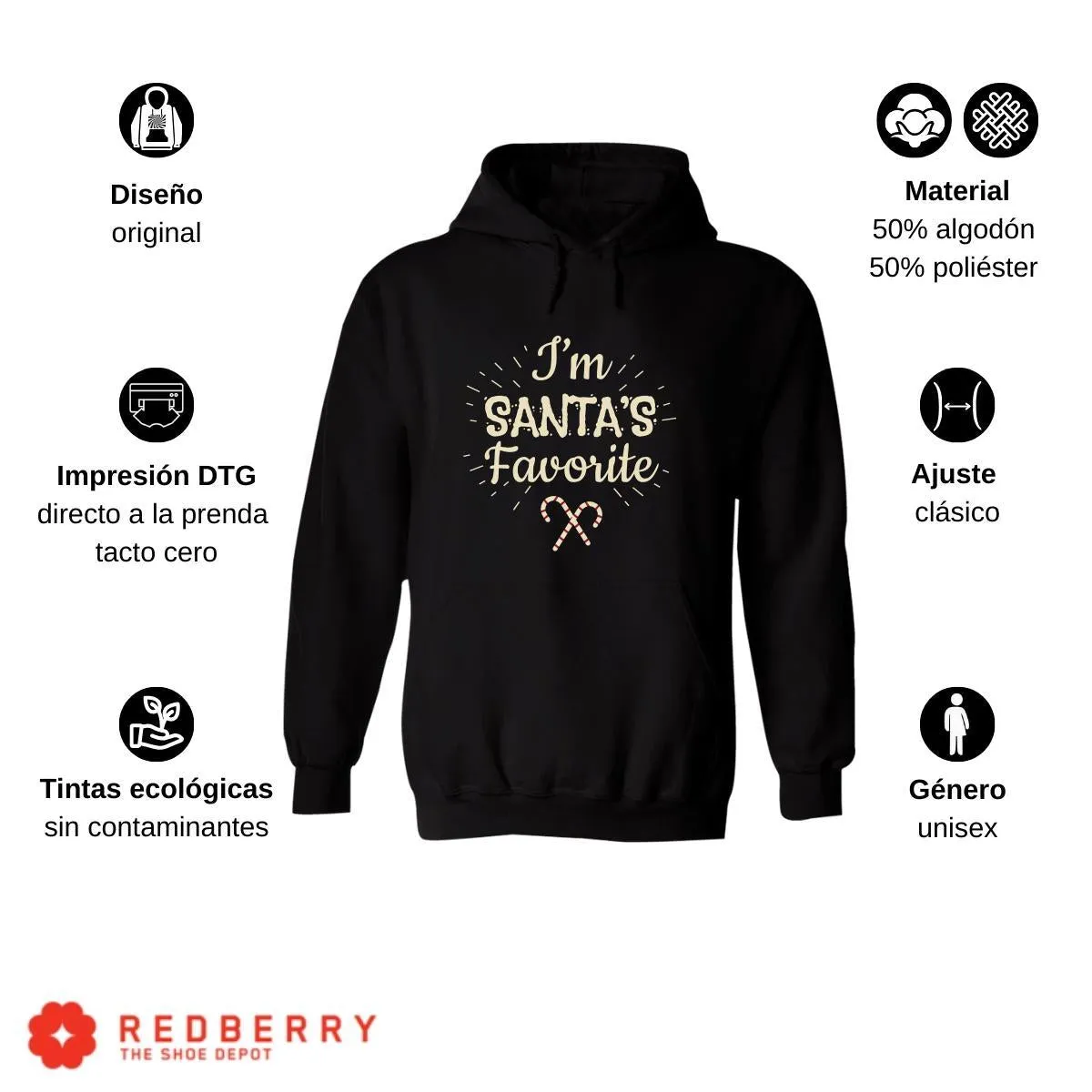 Sudadera Deportiva Hombre Navideña Hoodie 035