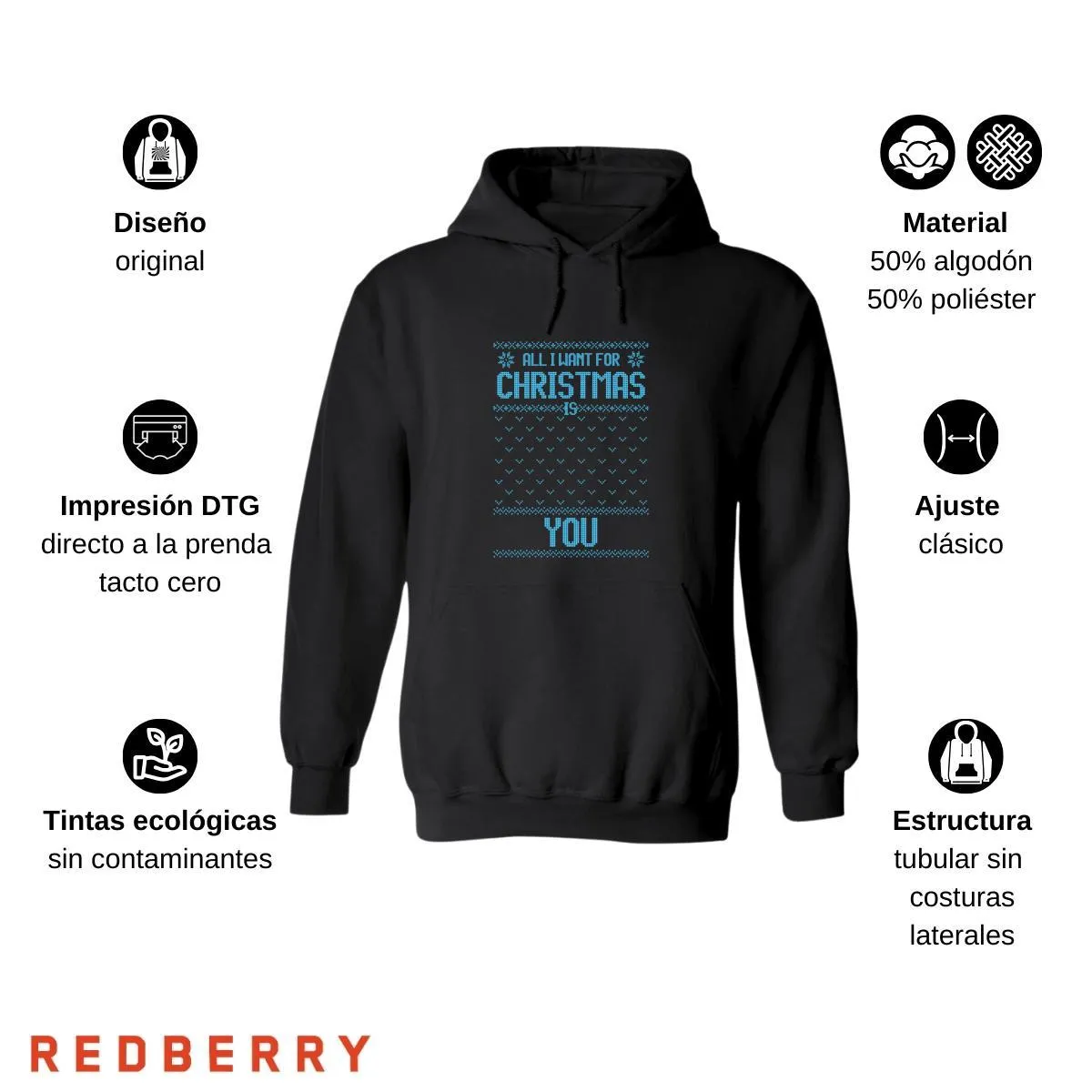 Sudadera Deportiva Mujer Navideña Hoodie 024