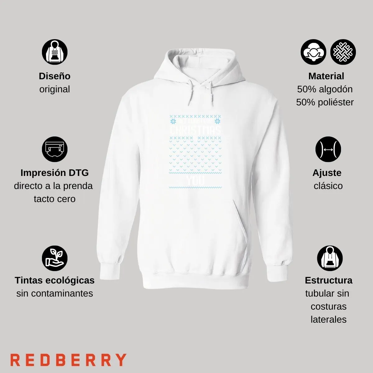 Sudadera Deportiva Mujer Navideña Hoodie 024