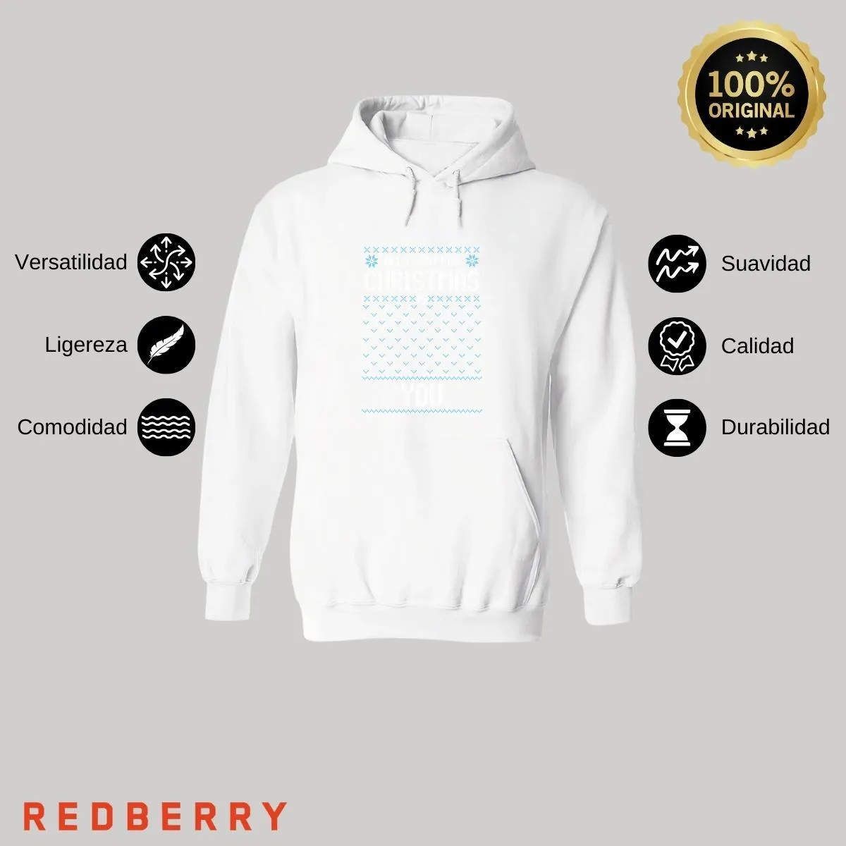 Sudadera Deportiva Mujer Navideña Hoodie 024
