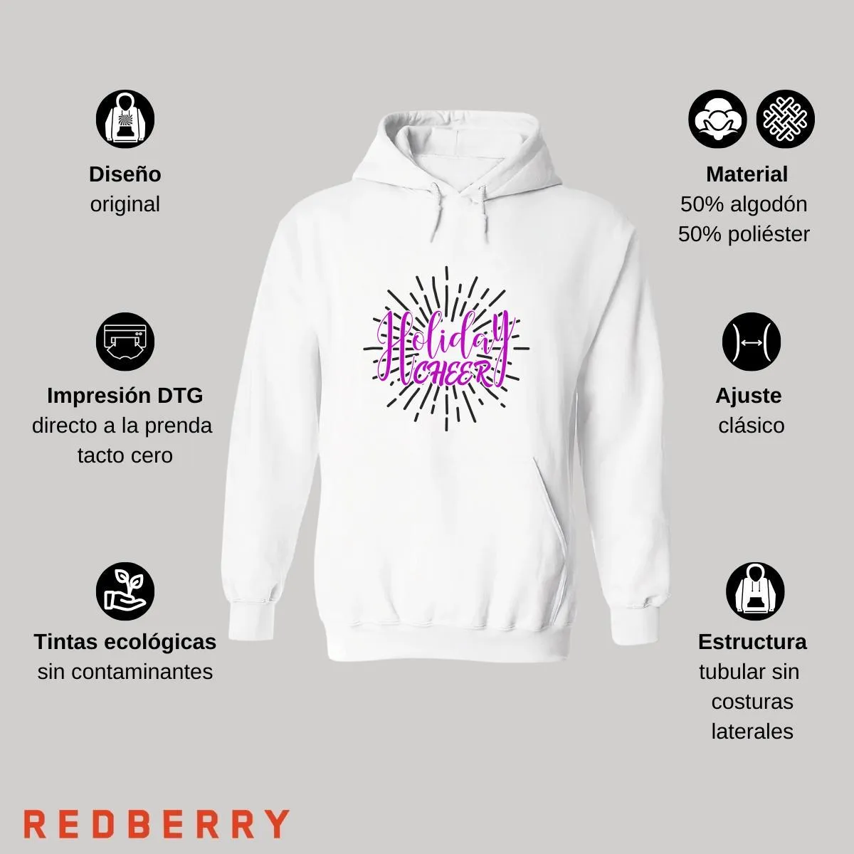 Sudadera Deportiva Mujer Navideña Hoodie 044