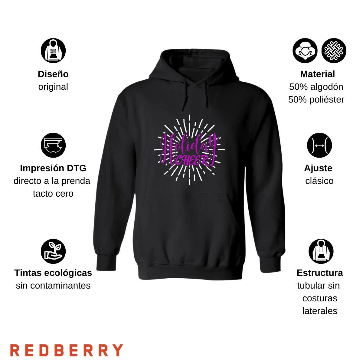 Sudadera Deportiva Mujer Navideña Hoodie 044