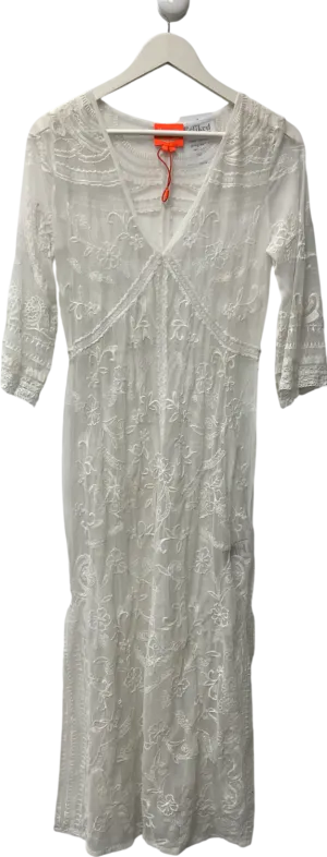 Superdry White Beach Cover Up Lace Maxi Dress UK 8