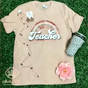 Teacher Rainbow Tee