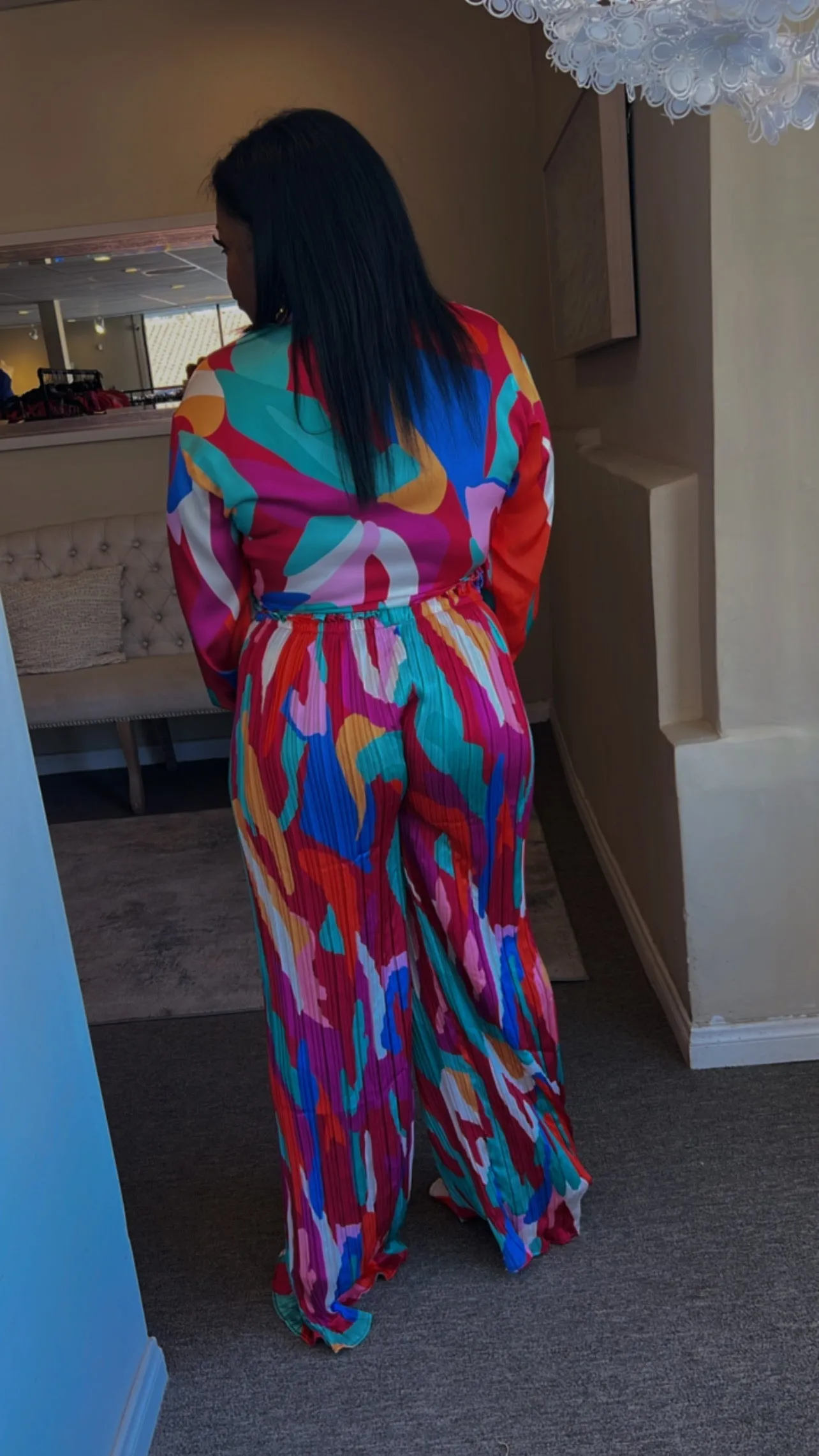 Tye Blouse & Wide Leg Pants