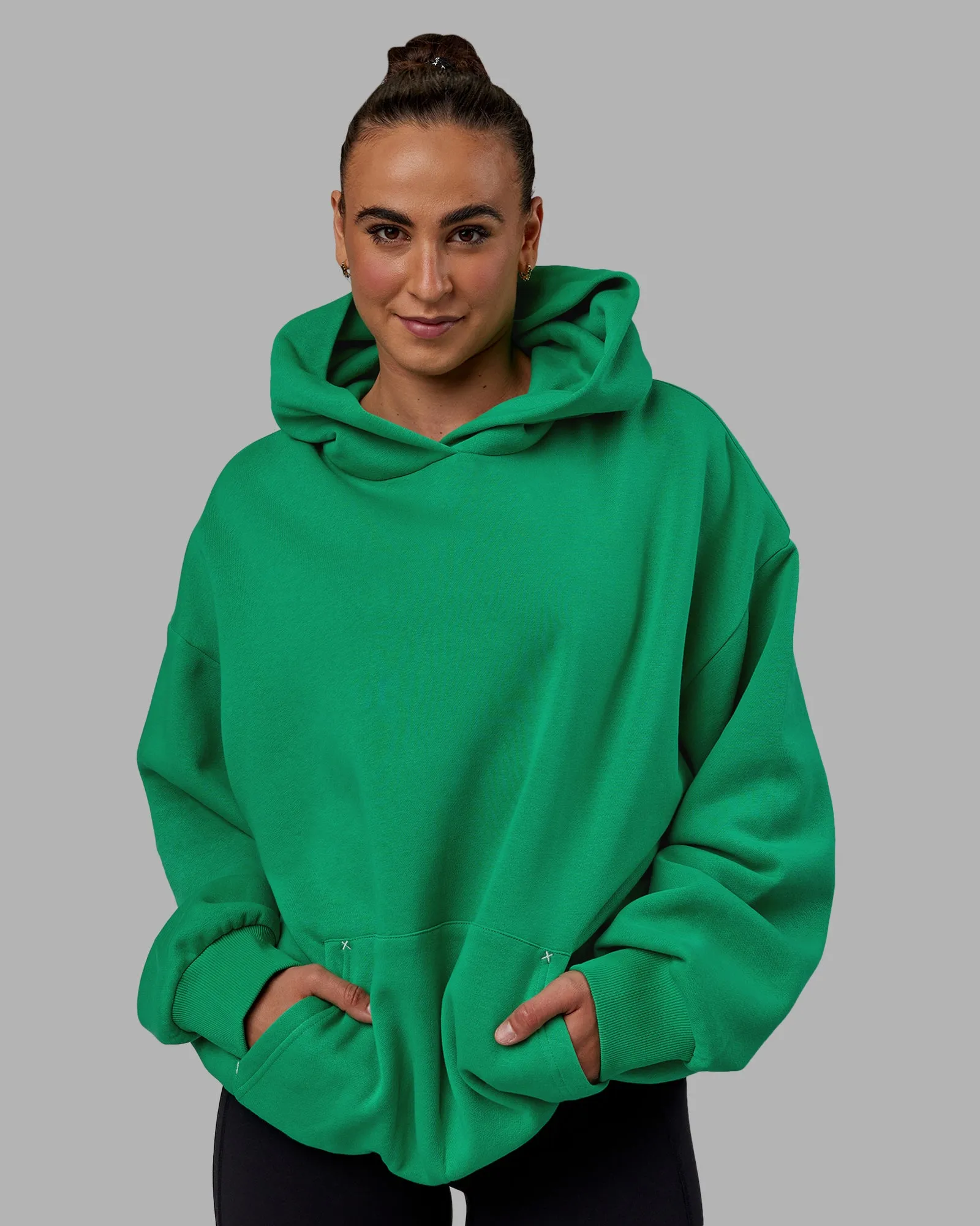 Unisex We Rise Hooide Oversize - Impact Green-White