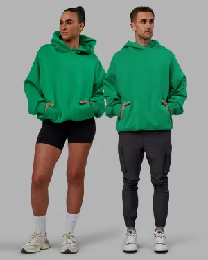 Unisex We Rise Hooide Oversize - Impact Green-White