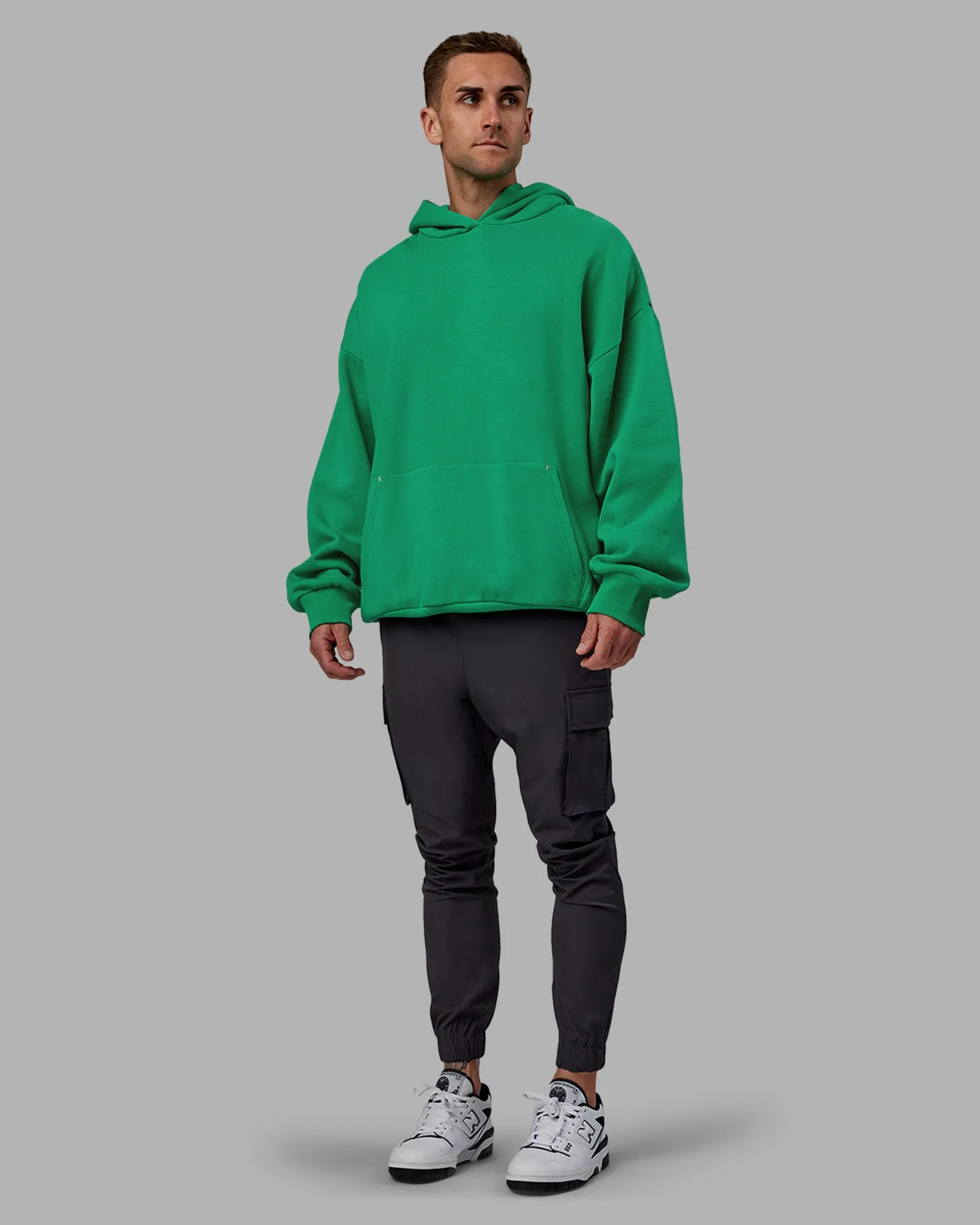 Unisex We Rise Hooide Oversize - Impact Green-White