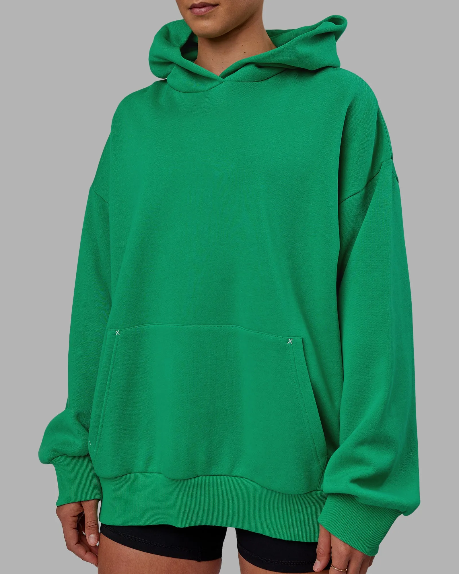 Unisex We Rise Hooide Oversize - Impact Green-White