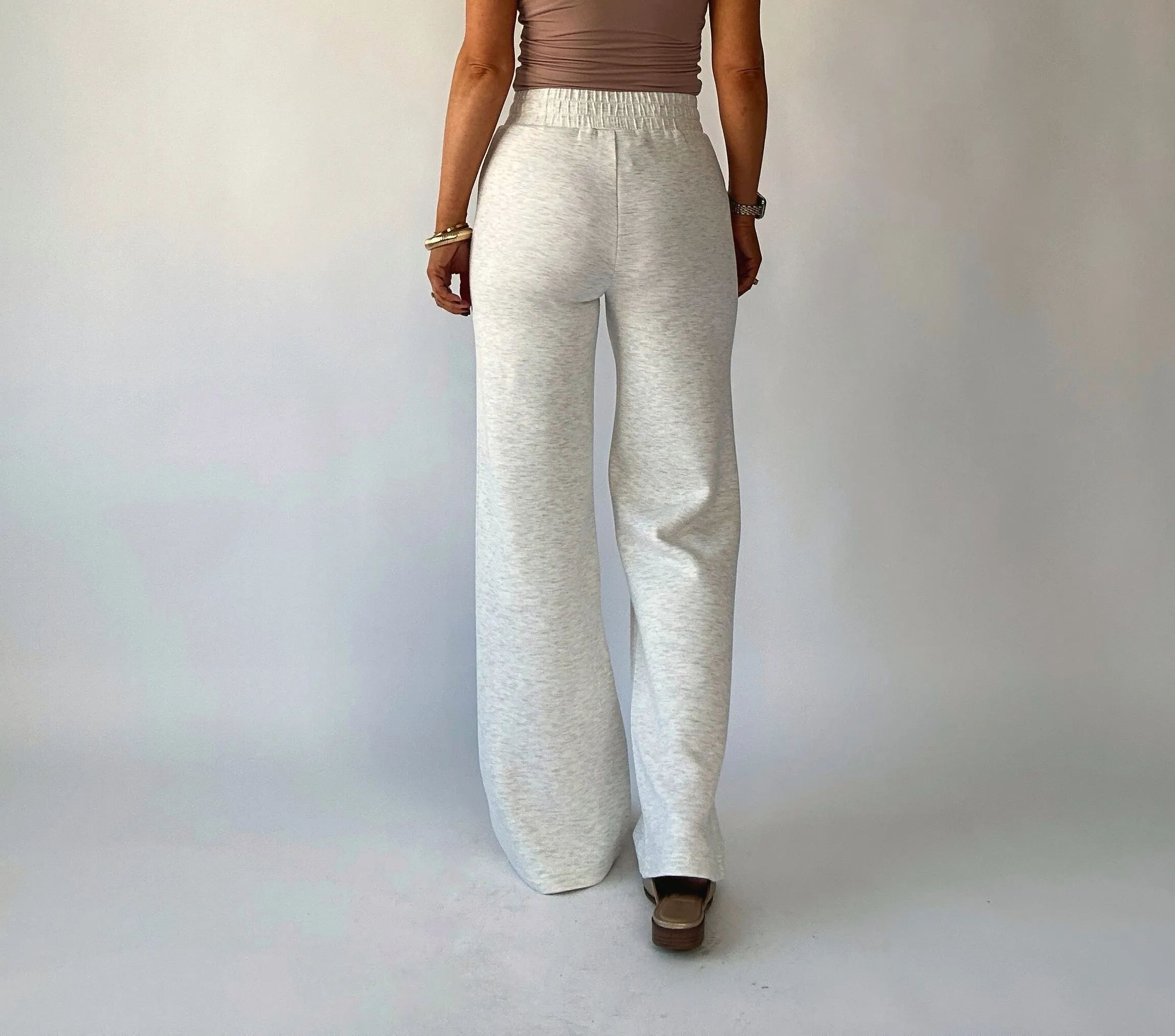 VARLEY The Wide Leg Pant 30" - Ivory Marl