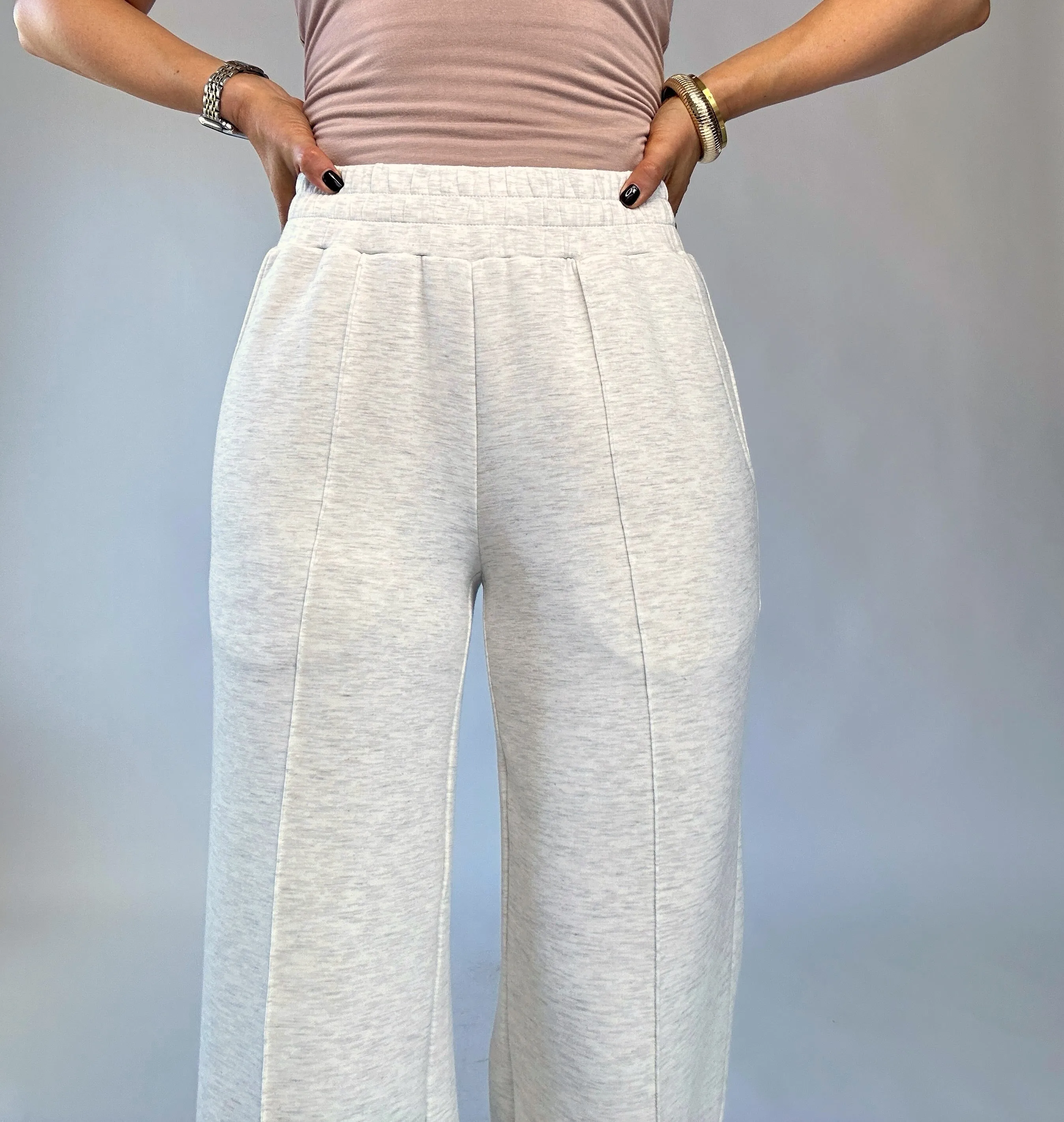 VARLEY The Wide Leg Pant 30" - Ivory Marl