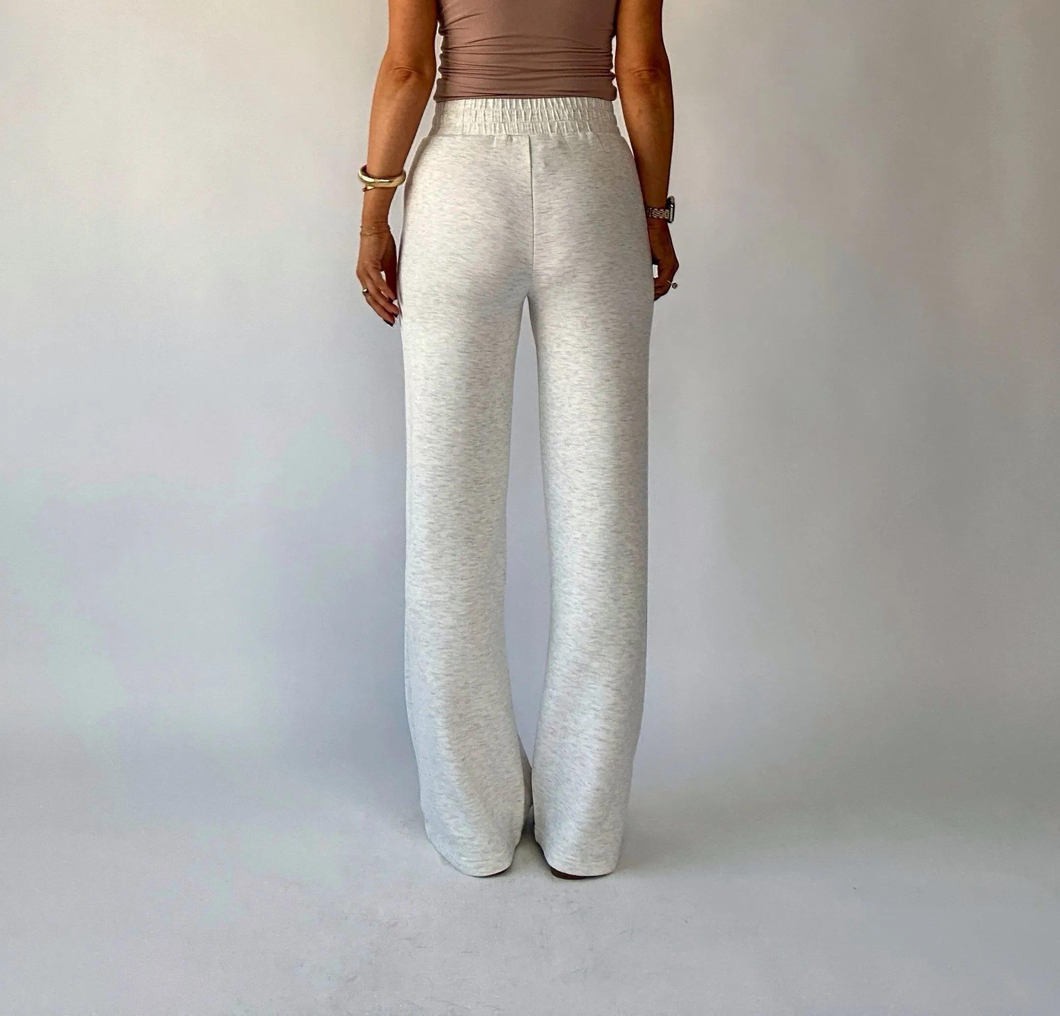 VARLEY The Wide Leg Pant 30" - Ivory Marl