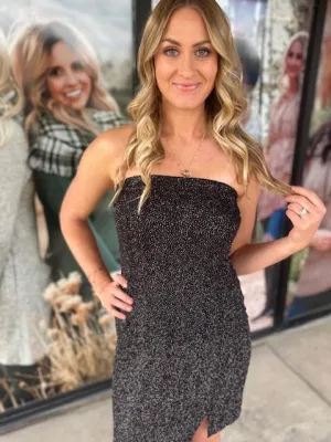 Victoria Strapless Sparkle Dress