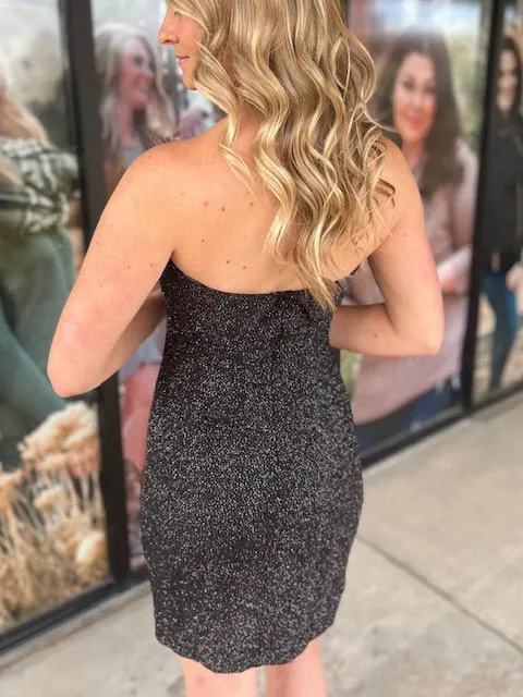 Victoria Strapless Sparkle Dress