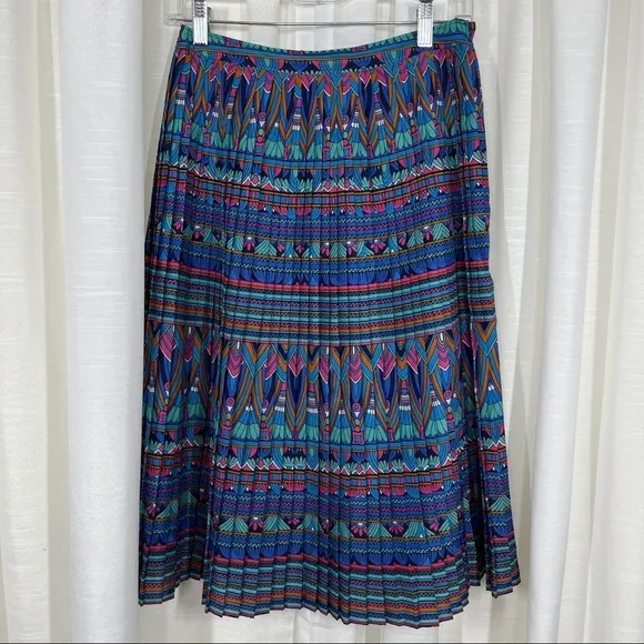Vintage Alexander Art Deco pleated midi skirt