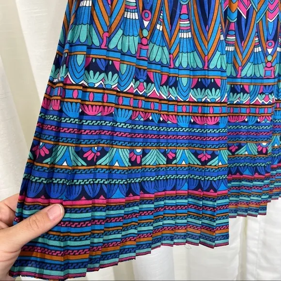 Vintage Alexander Art Deco pleated midi skirt