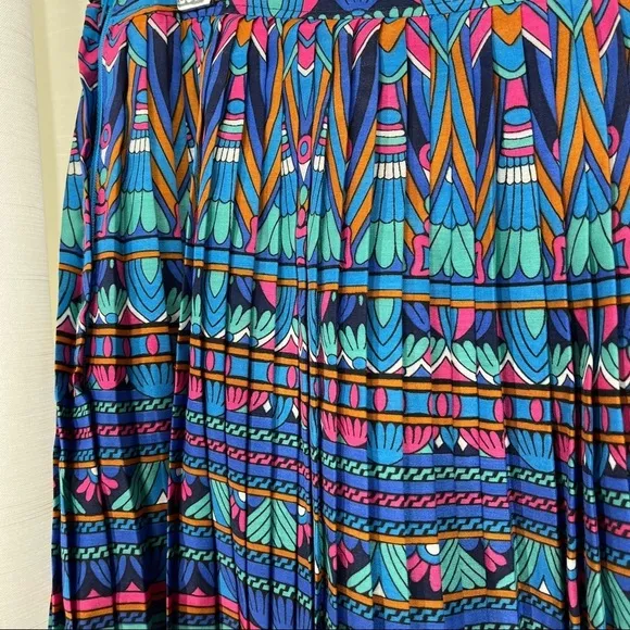 Vintage Alexander Art Deco pleated midi skirt